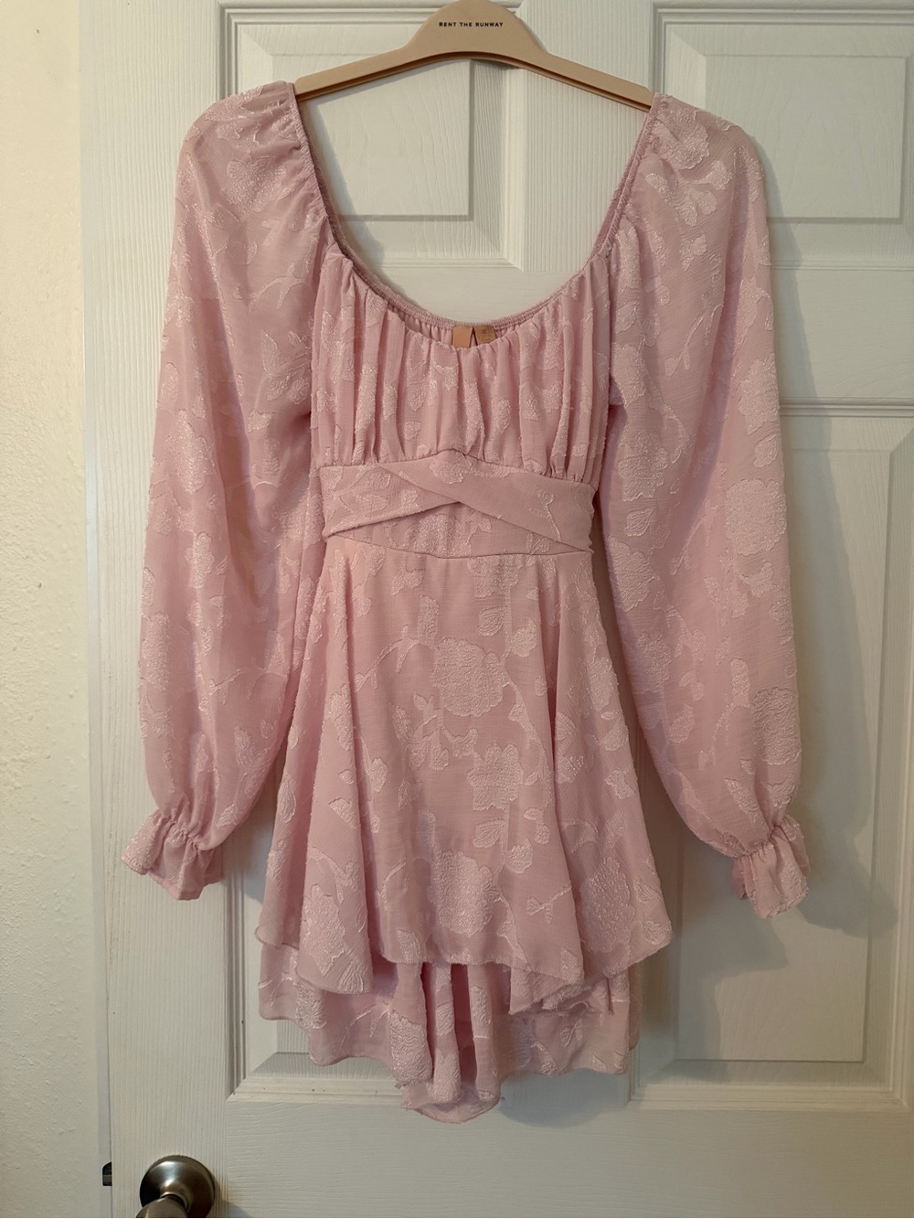 Lucky Brand Blush Pink Jaquard Romper size M | baby or bridal shower